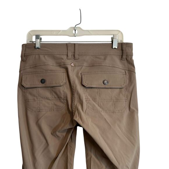 Prana Tan Halle Pants Womens Sz 6 Cargo Stretch Low Rise Packable SPF Hiking - Picture 6 of 15